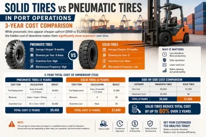 Solid Tires vs Pneumatic Tires in Port Operations: 3-Year Cost Comparison